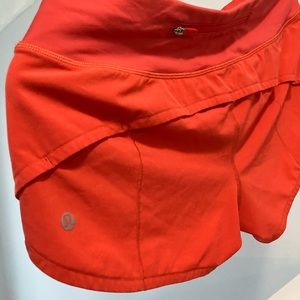 Lululemon carnation red shorts